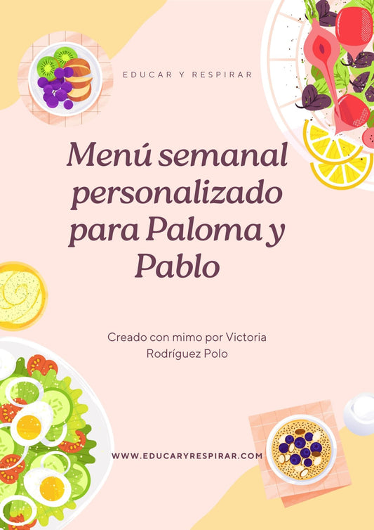 Menú semanal personalizado
