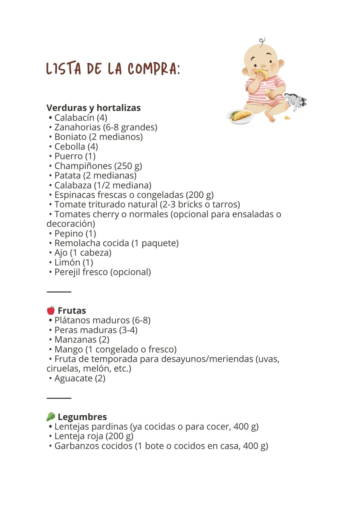 Menú semanal personalizado